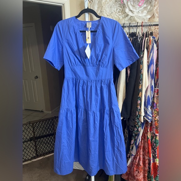 Anthropologie Baum und Pferdgarten Aeva Midi Dress, Sz 4 NWT - Picture 4 of 6